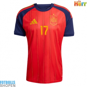 Billiga Spanien Nico Williams #17 Hemmatröja VM 2026 Kortärmad